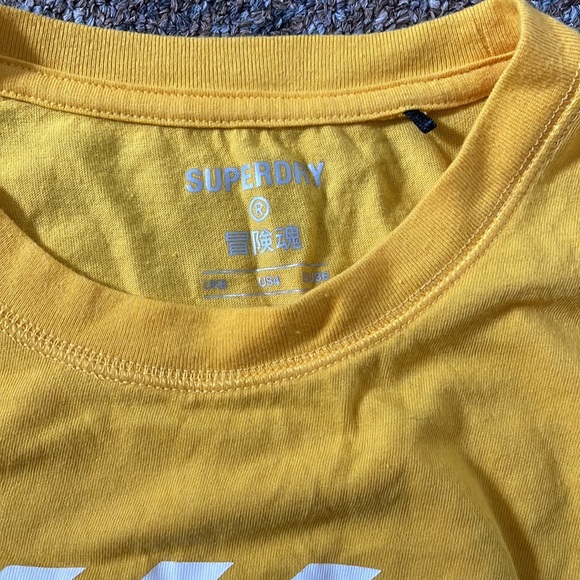 Yellow SuperDry Workout Muscle Tank - Picture 2 of 2